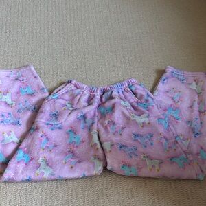 Kids Unicorn Pajama Bottoms - Pink